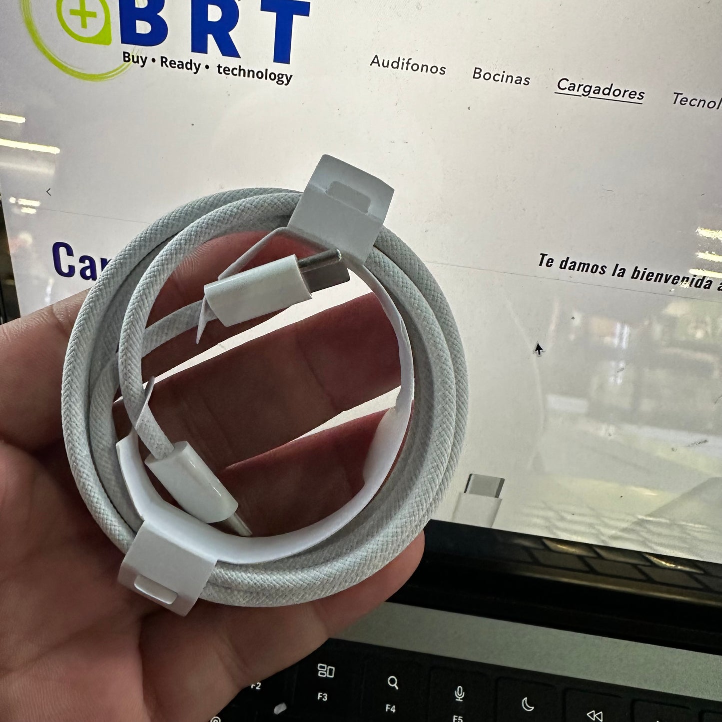 Cable tipo c a tipo c reforzado 2 metros