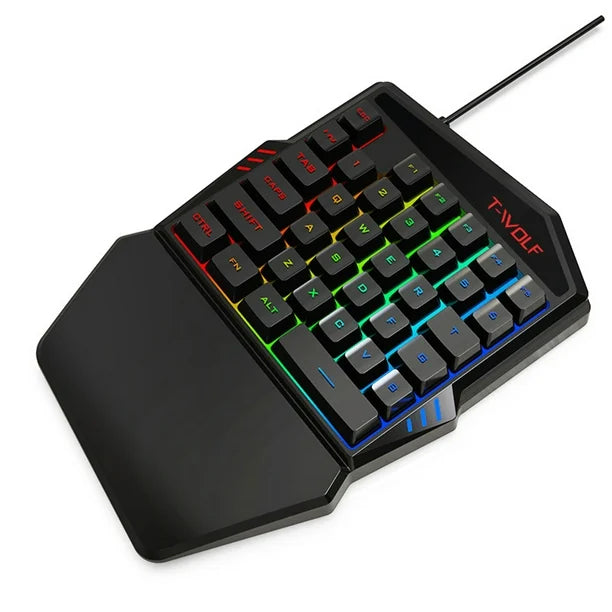 Teclado gamer usb de una mano