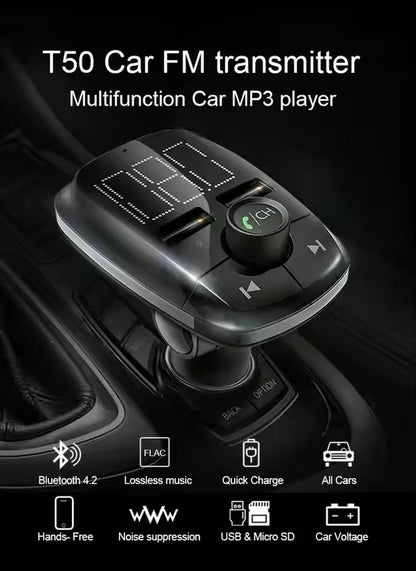 Transmisor FM para carro con bluetooth