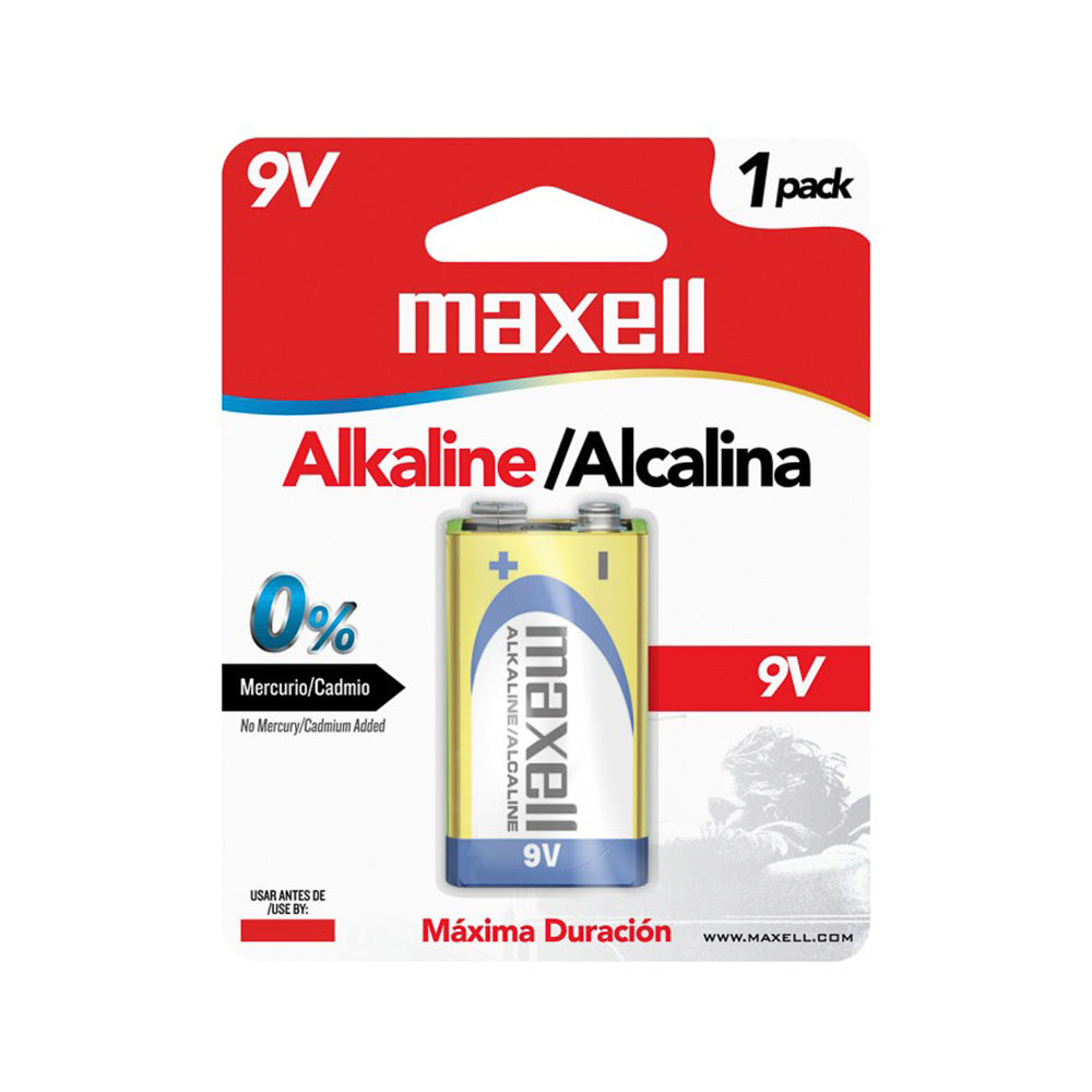 Bateria cuadrada maxell 9v 1pcs